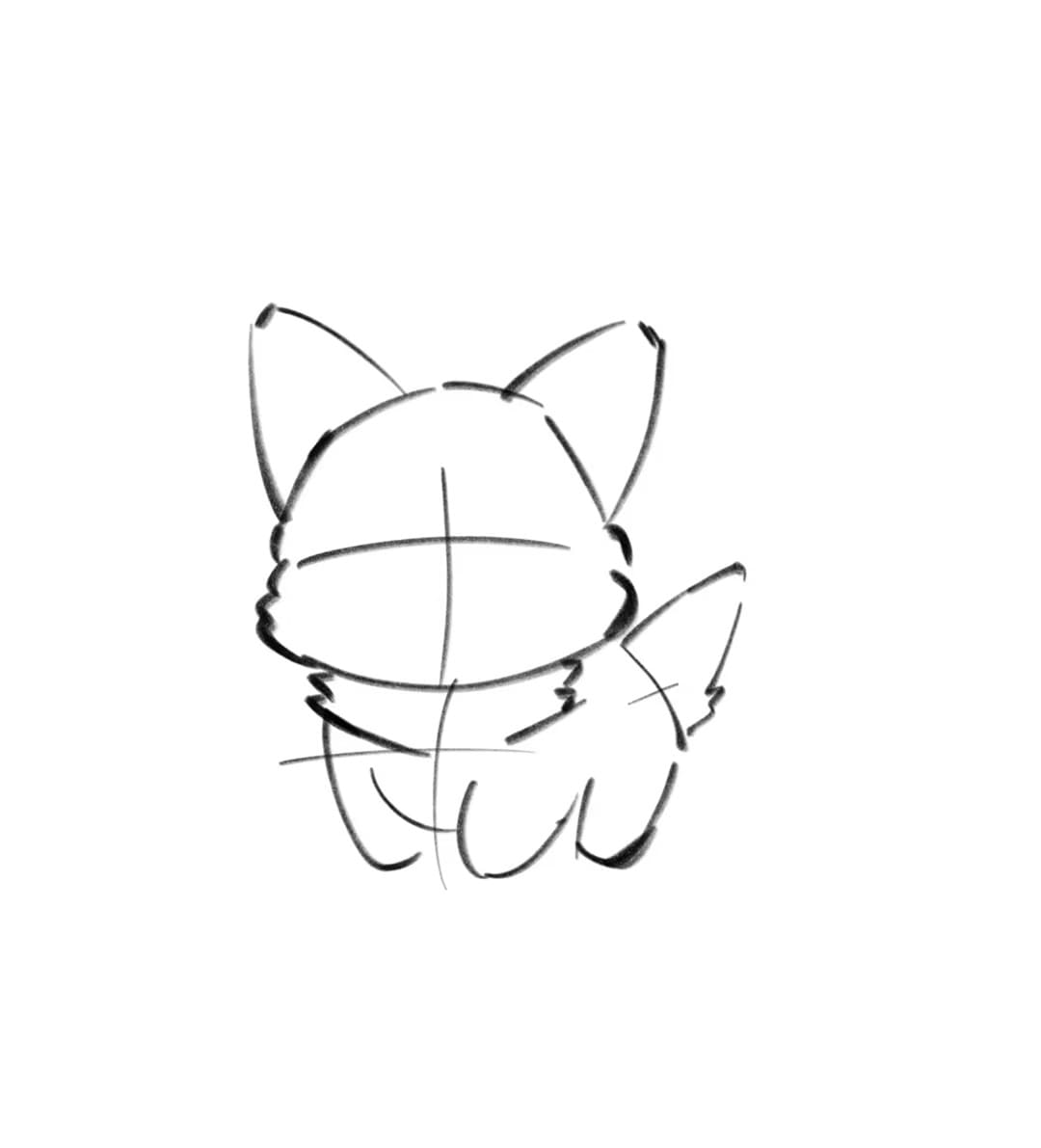 draw a cute dog step 2